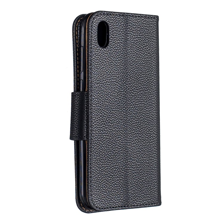 Litchi Skin Leather Wallet Case for Huawei Y5 (2019) / Honor 8S - Black-3