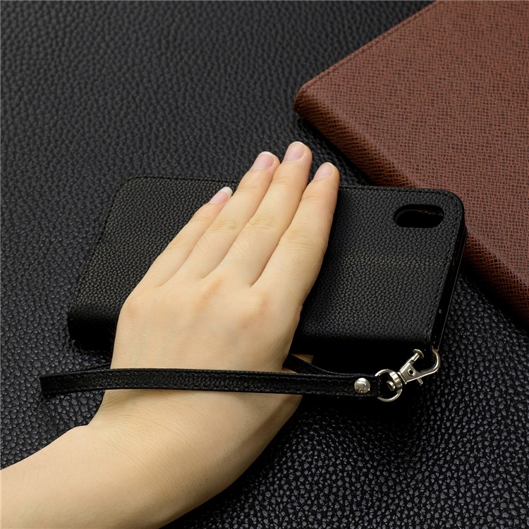 Litchi Skin Leather Wallet Case for Huawei Y5 (2019) / Honor 8S - Black-9