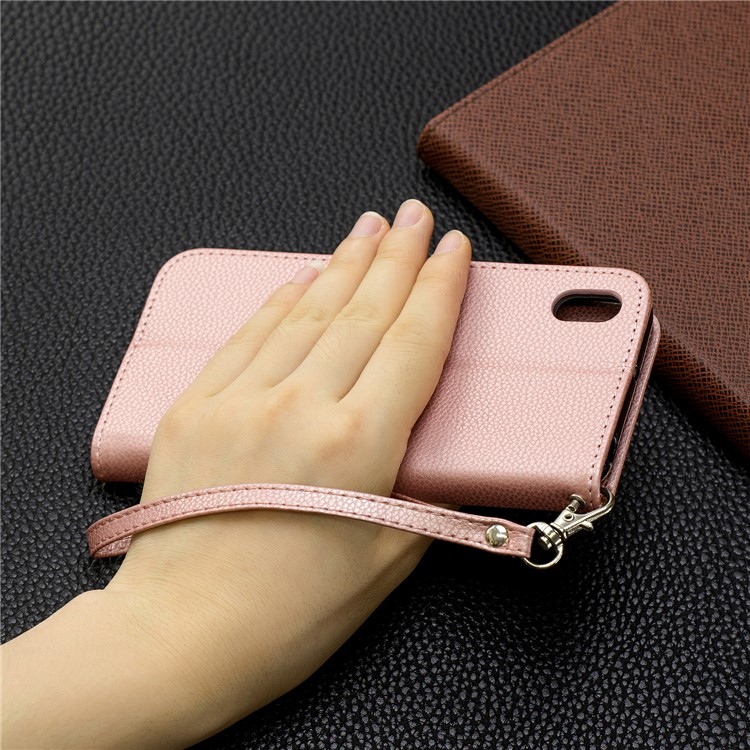 Funda Billetera De Piel Litchi Para Huawei Y5 (2019) / Honor 8S - Oro Rosa-9