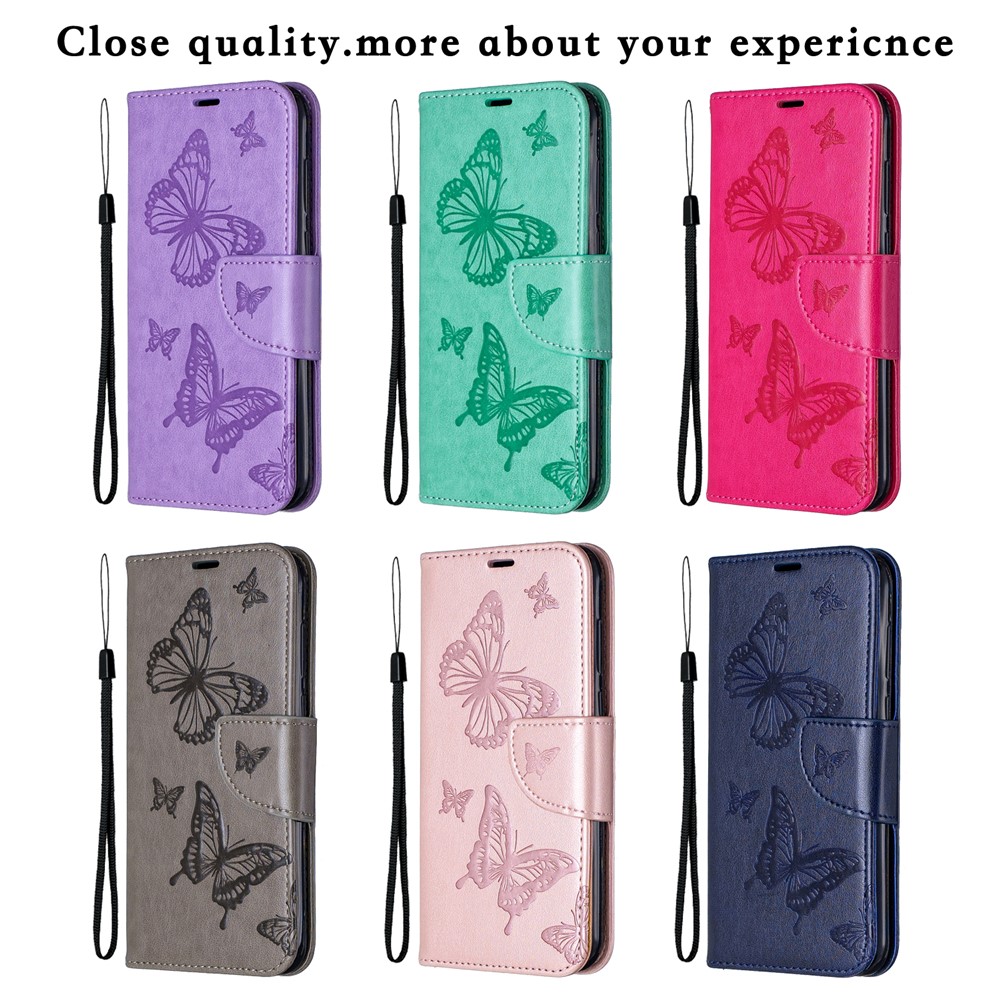 Imprint Butterfly Leather Wallet Case Для Huawei Y5 (2019) / Честь 8 с - Серый