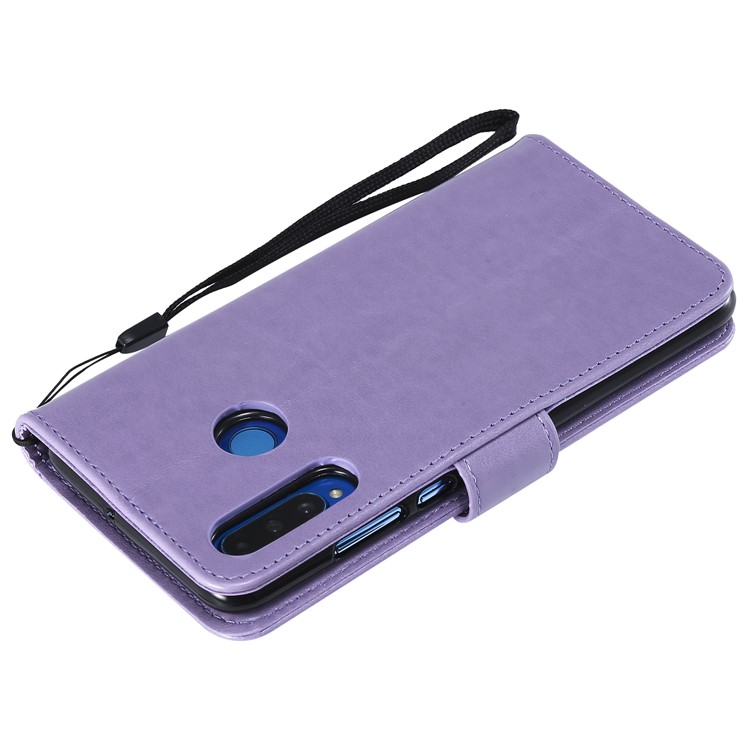 Funda Impresa Con Estampado De Piel De Búho De Cuero Para Huawei P30 Lite / Nova 4e - Púrpura-7