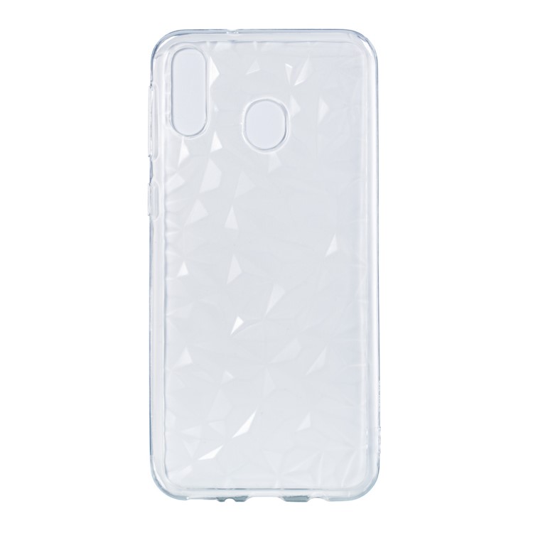 3D Diamond Texture Clear TPU Back Case for Huawei Y5 (2019) - Transparent-1