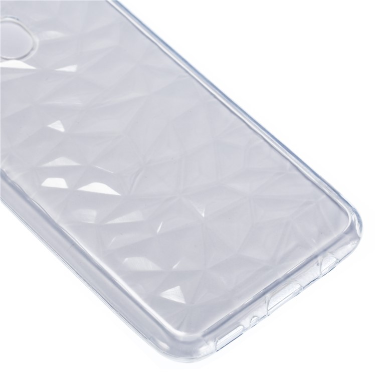 3D Diamond Texture Clear TPU Back Case for Huawei Y5 (2019) - Transparent-4