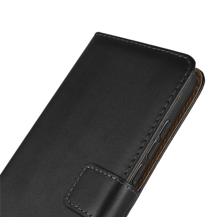 Étui de Couverture de Support de Portefeuille en Cuir Véritable Pour Huawei Honor View 20 / Huawei Honor V20 - le Noir