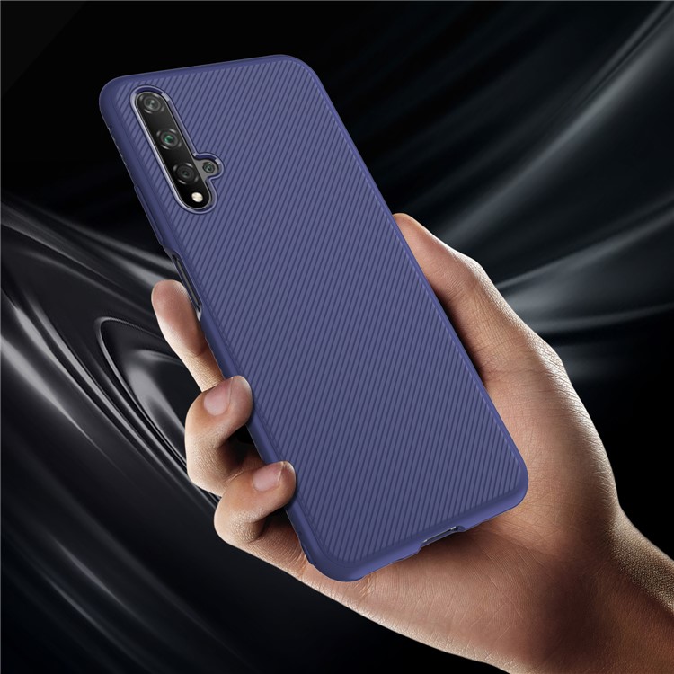 Jazz Series Twill Texture TPU Phone Cover for Huawei Honor View 20 / Honor V20 - Dark Blue-5