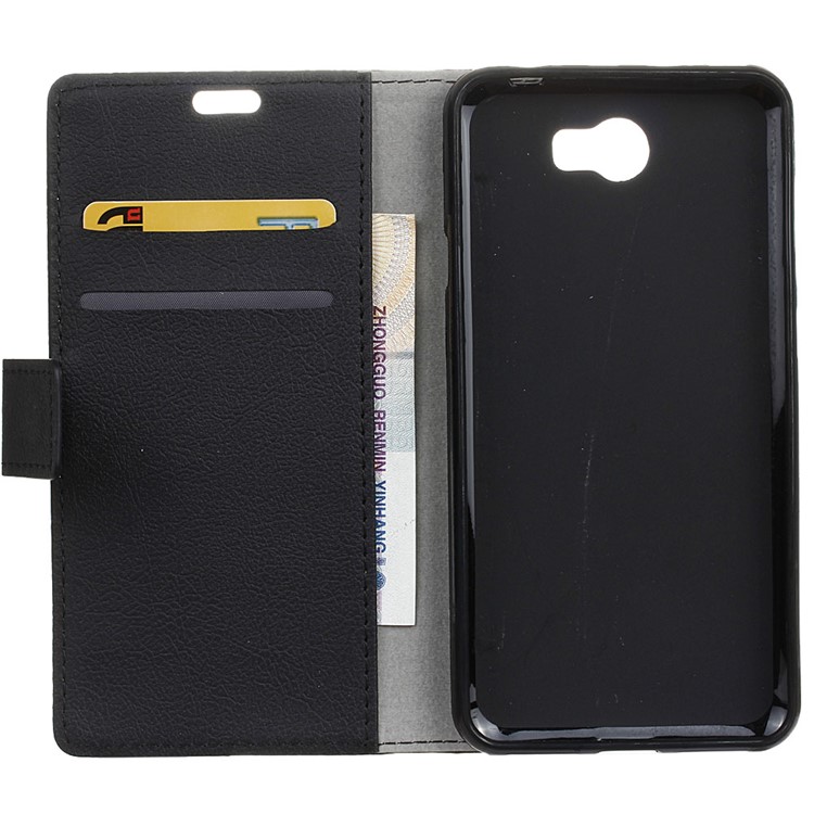 Wallet Leather Stand Case for Huawei Y5II / Y5II - Black-3