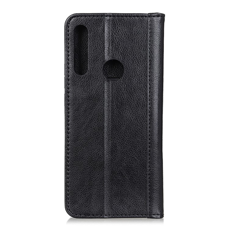 Auto-absorbed Litchi Texture Split Leather Cell Phone Shell for Huawei P Smart Z / Y9 Prime 2019 - Black-7