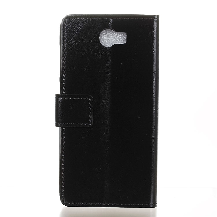 Crazy Horse Wallet Leather Stand Case for Huawei Y5II / Y5II - Black-2