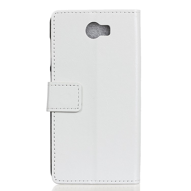 Crazy Horse Wallet Leather Stand Cover for Huawei Y5II / Y5II - White-2