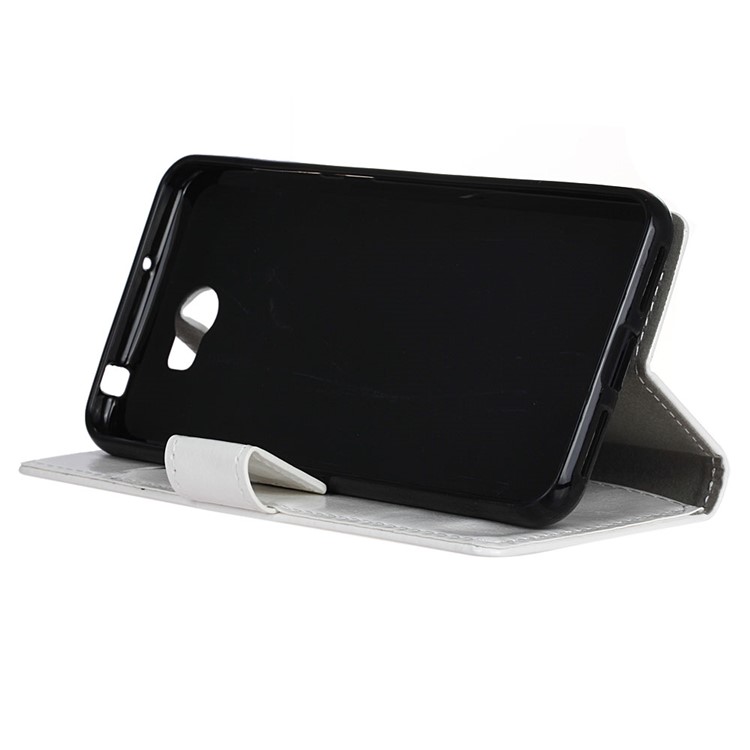 Crazy Horse Wallet Leather Stand Cover for Huawei Y5II / Y5II - White-4