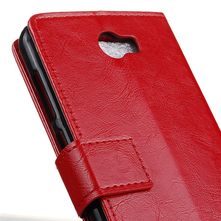 Crazy Horse Wallet Leather Phone Case for Huawei Y5II / Y5II - Red-7