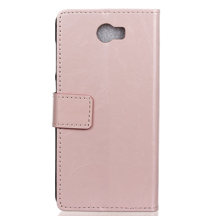 Crazy Horse Magnetic Leather Stand Case for Huawei Y5II / Y5II - Pink-2