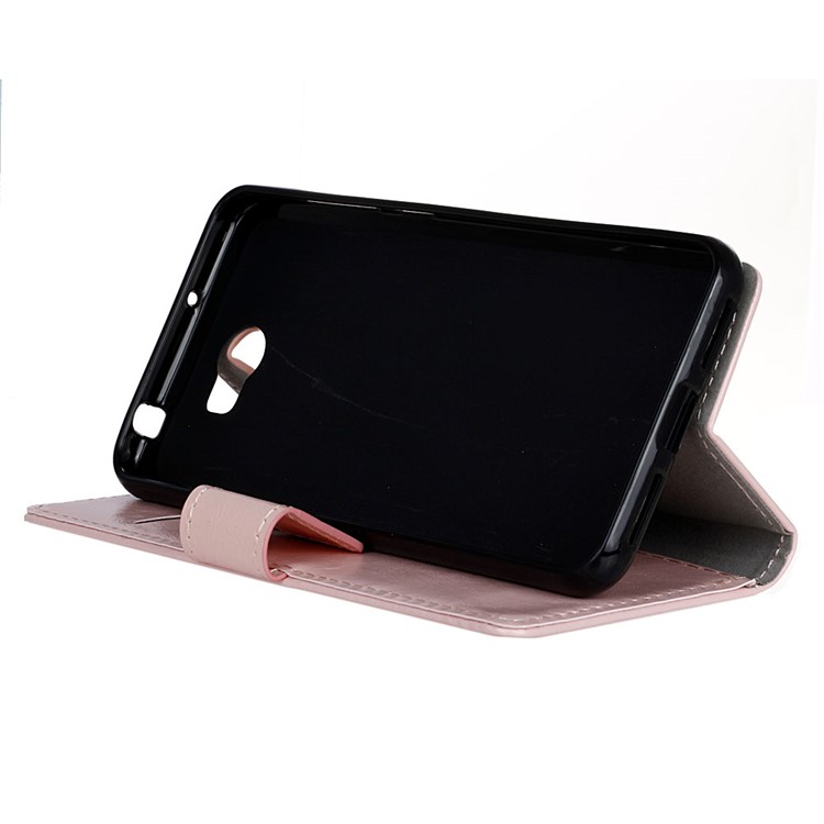 Crazy Horse Magnetic Leather Stand Case for Huawei Y5II / Y5II - Pink-4
