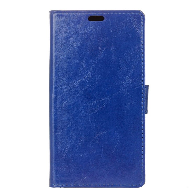 Crazy Horse Phone Leather Stand Case for Huawei Y5II / Y5II - Blue-1