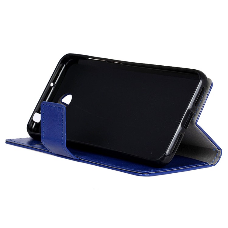 Crazy Horse Phone Leather Stand Case for Huawei Y5II / Y5II - Blue-4