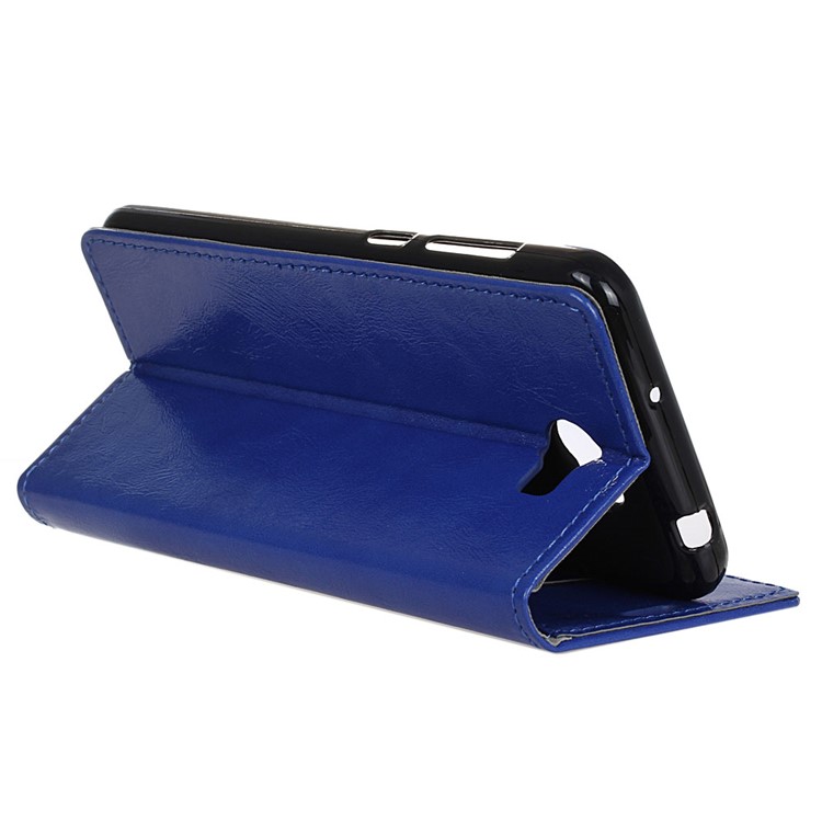 Crazy Horse Phone Leather Stand Case for Huawei Y5II / Y5II - Blue-5