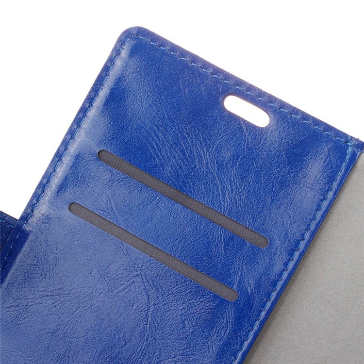 Crazy Horse Phone Leather Stand Case for Huawei Y5II / Y5II - Blue-6