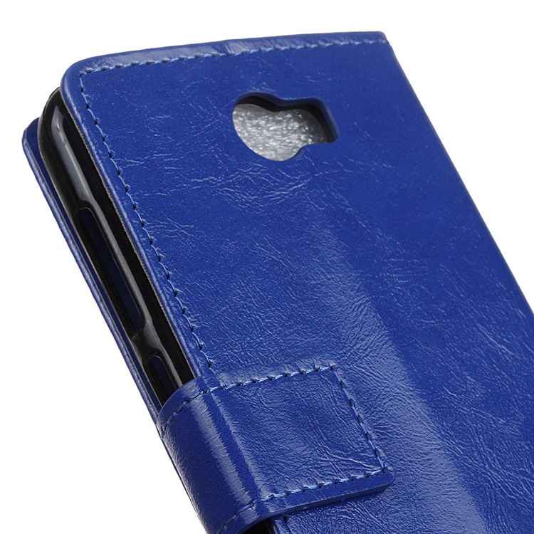Crazy Horse Phone Leather Stand Case for Huawei Y5II / Y5II - Blue-7