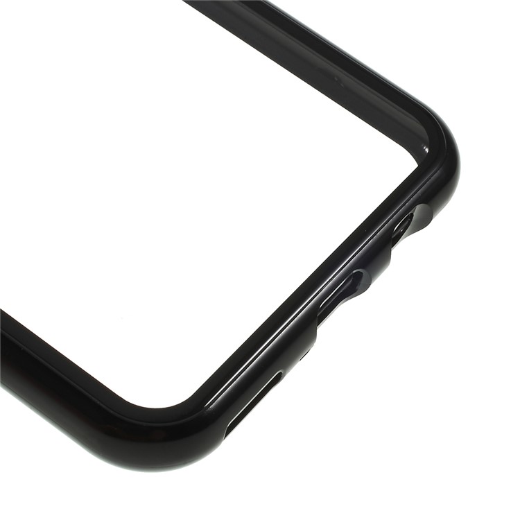 Frame Metallico ad Adsorbimento Magnetico + Guscio di Telefono a Protezione Completa a Doppio Vetro Per Huawei P30 Lite/Nova 4e - Nero