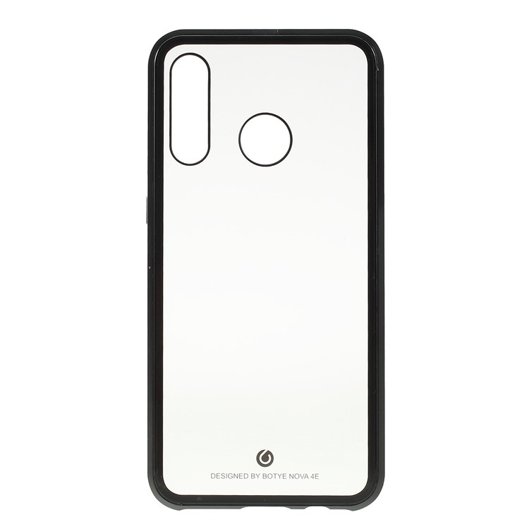 Detachable All-wrapped Magnetic Metal Frame + Tempered Glass Protection Case Cover for Huawei P30 Lite / Nova 4e - Black-4