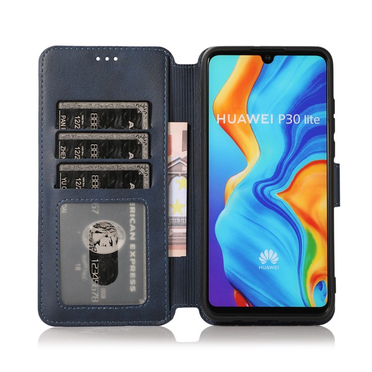 Extreme Series Wallet Stand TPU + PU Leather Phone Casing for Huawei P30 Lite / nova 4e - Blue-5