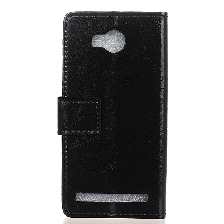 Crazy Horse Leather Wallet Case for Huawei Y3II / Y3 II - Black-2