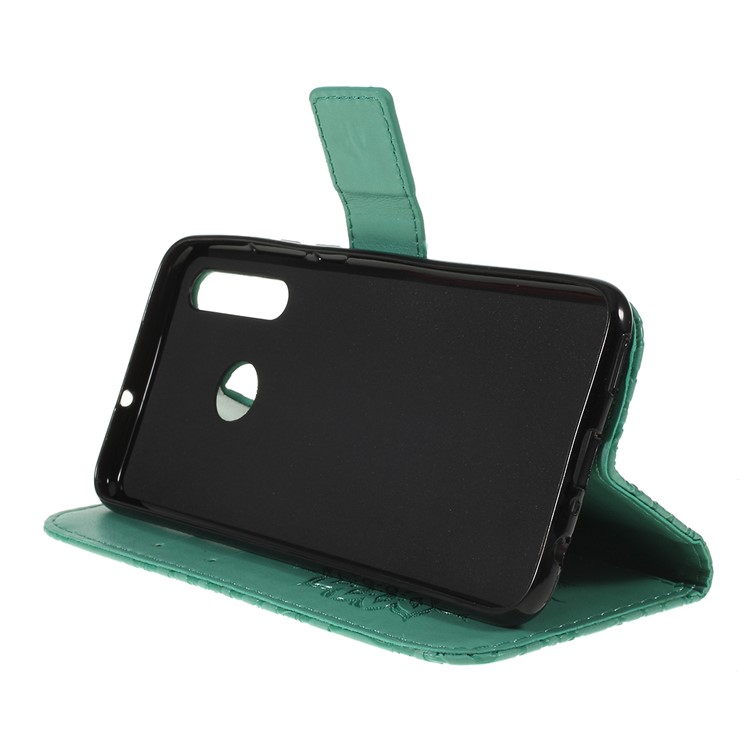 Imprint Sunflower Pattern Flip Leather Wallet Stand Phone Shell for Huawei P Smart (2019)/Smart Plus 2019/Honor 10i - Cyan-2