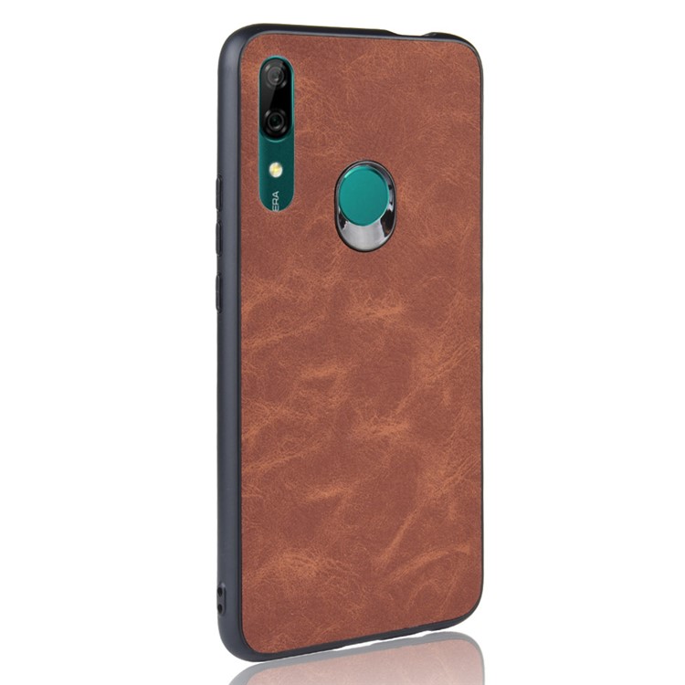 PU Leather TPU Coated + PC Back Phone Cover for Huawei Y9 Prime 2019 / P Smart Z - Brown-5
