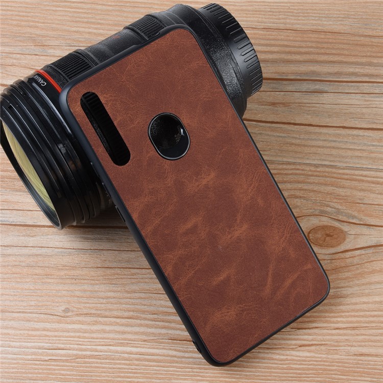 PU Leather TPU Coated + PC Back Phone Cover for Huawei Y9 Prime 2019 /  P Smart Z - Brown-6