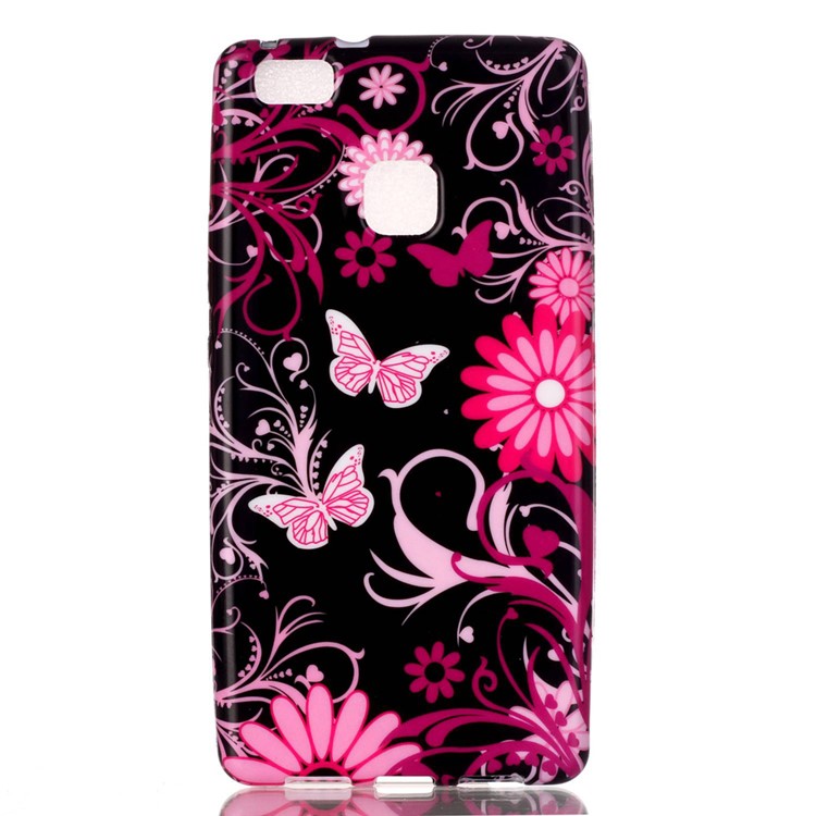 Patterned TPU Cover for Huawei P9 Lite / G9 Lite - Butterflies and Flowers-1