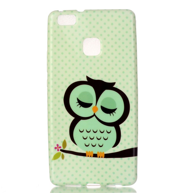 Patterned TPU Phone Cover for Huawei P9 Lite / G9 Lite - Sleeping Owl on the Branch-1