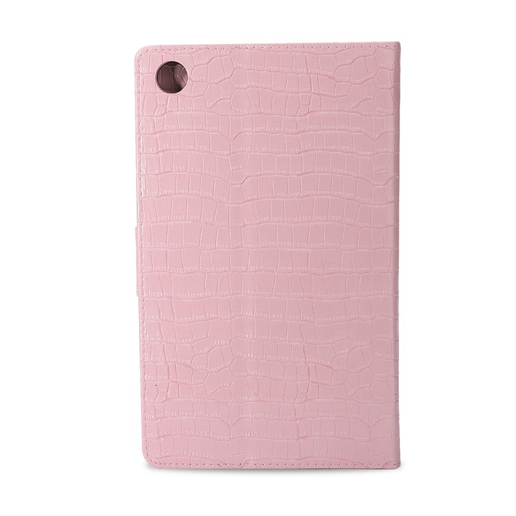 Crocodile Skin Wallet Stand Leather Tablet Cover for Huawei MediaPad M5 8 (8.4-inch) - Pink-2