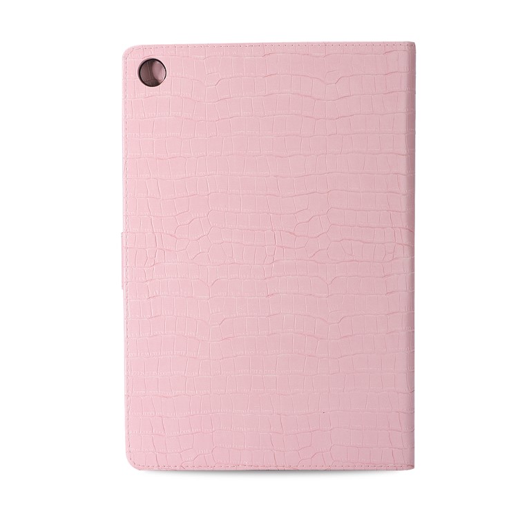 Crocodile Skin Leather Wallet Tablet Case for Huawei MediaPad M5 10 (10.8") / M5 (Pro) - Pink-2