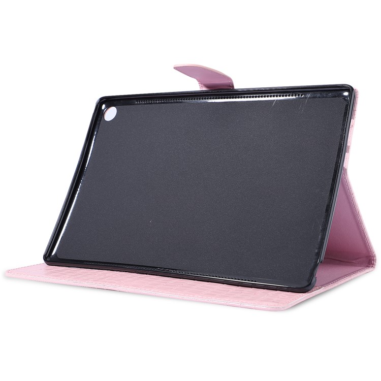 Crocodile Skin Leather Wallet Tablet Case for Huawei MediaPad M5 10 (10.8") / M5 (Pro) - Pink-4