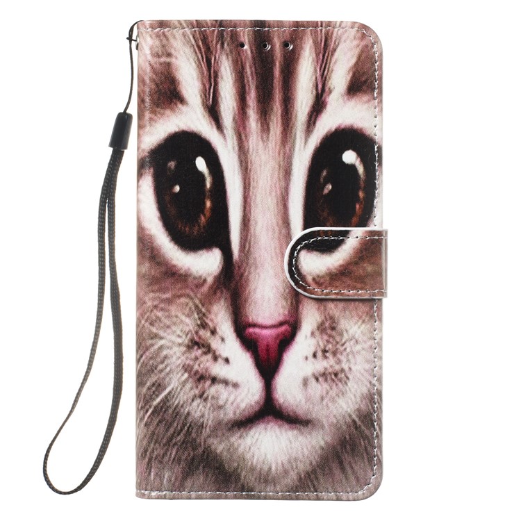 Pattern Printing Leather Wallet Stand Phone Shell Cover for Huawei Y7 (2019) - Style J-2