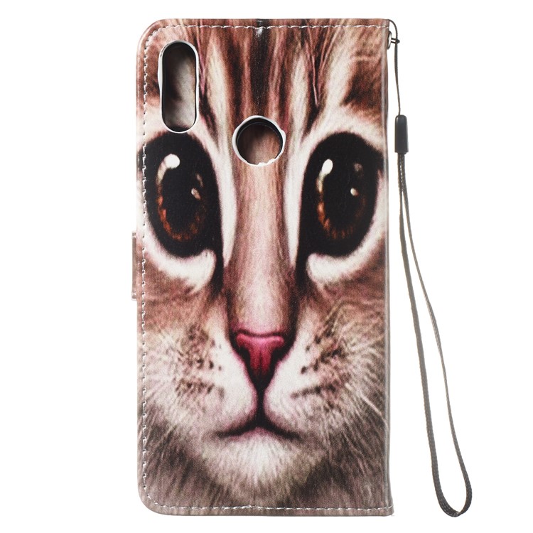 Pattern Printing Leather Wallet Stand Phone Shell Cover for Huawei Y7 (2019) - Style J-4