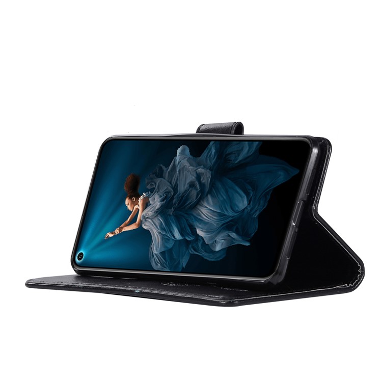 Capa de Telefone de Couro de Apanhador de Sonho Impressa Para a Huawei Honor 20/Honor 20s - Preto-5