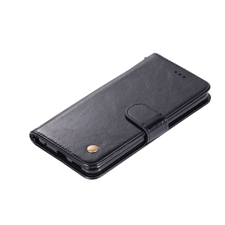 Vintage Leather Wallet Phone Cover for Huawei Honor 20 - Black-6