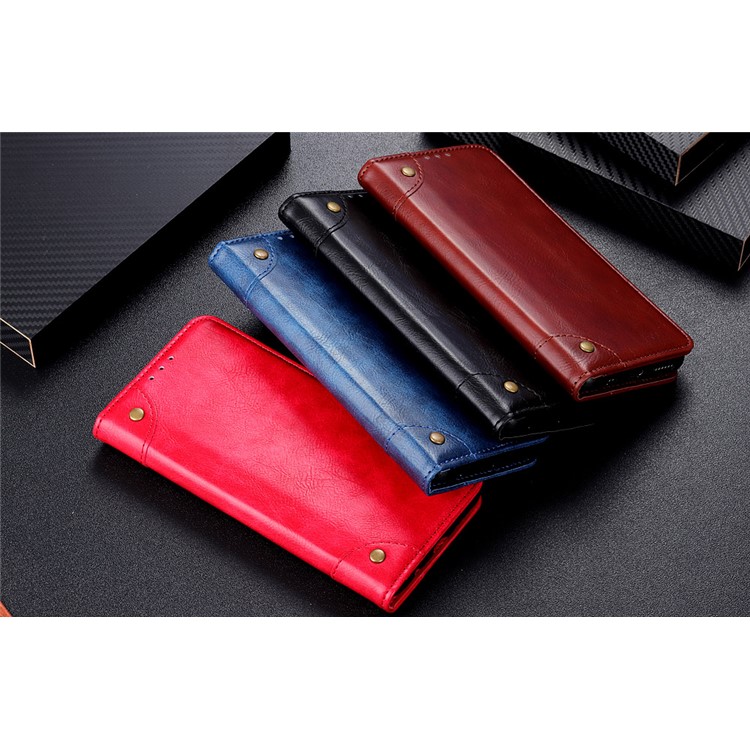 Crazy Horse Auto-absorbed Split Leather Wallet Phone Case for Huawei Honor 20 - Black-11