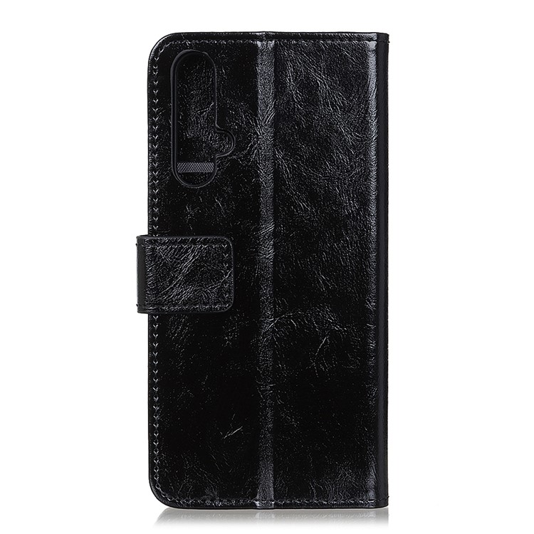 Crazy Horse Wallet Leather Phone Cover for Huawei Honor 20 - Black-2