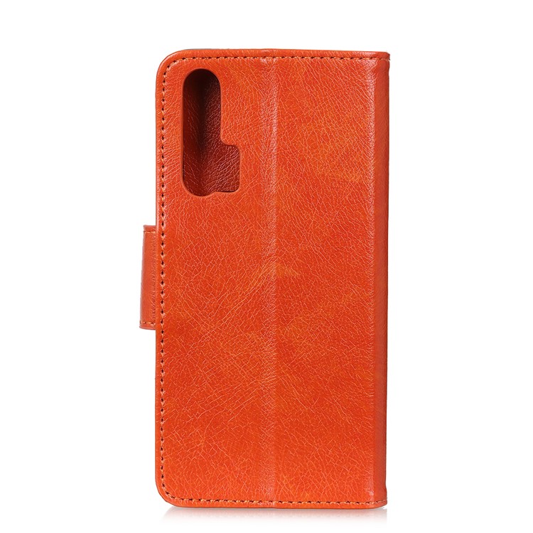 Nappa Texture Split Leather Cell Phone Case for Huawei Honor 20 Pro - Orange-5