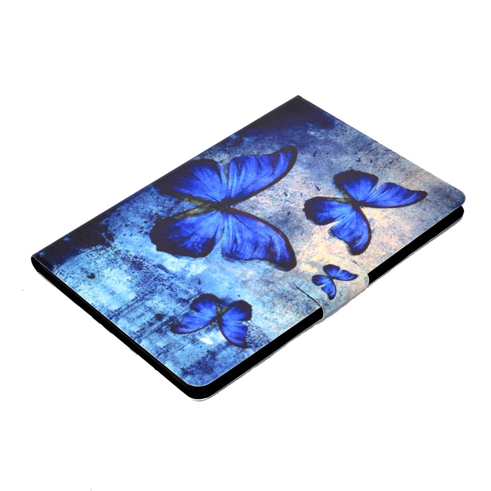 Shock-proof Pattern Printing Card Slot PU Leather Tablet Casing for Huawei MediaPad T5 10 - Blue Butterflies-5