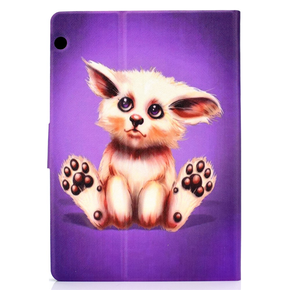 Shock-proof Pattern Printing Card Slot PU Leather Tablet Casing for Huawei MediaPad T5 10 - Abyssinian Cat-3