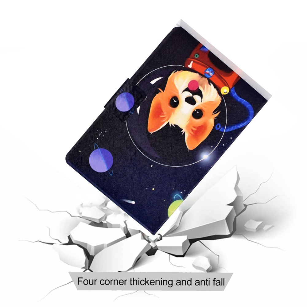 Shock-proof Pattern Printing Card Slot PU Leather Tablet Casing for Huawei MediaPad T5 10 - Aerospace Dog-10