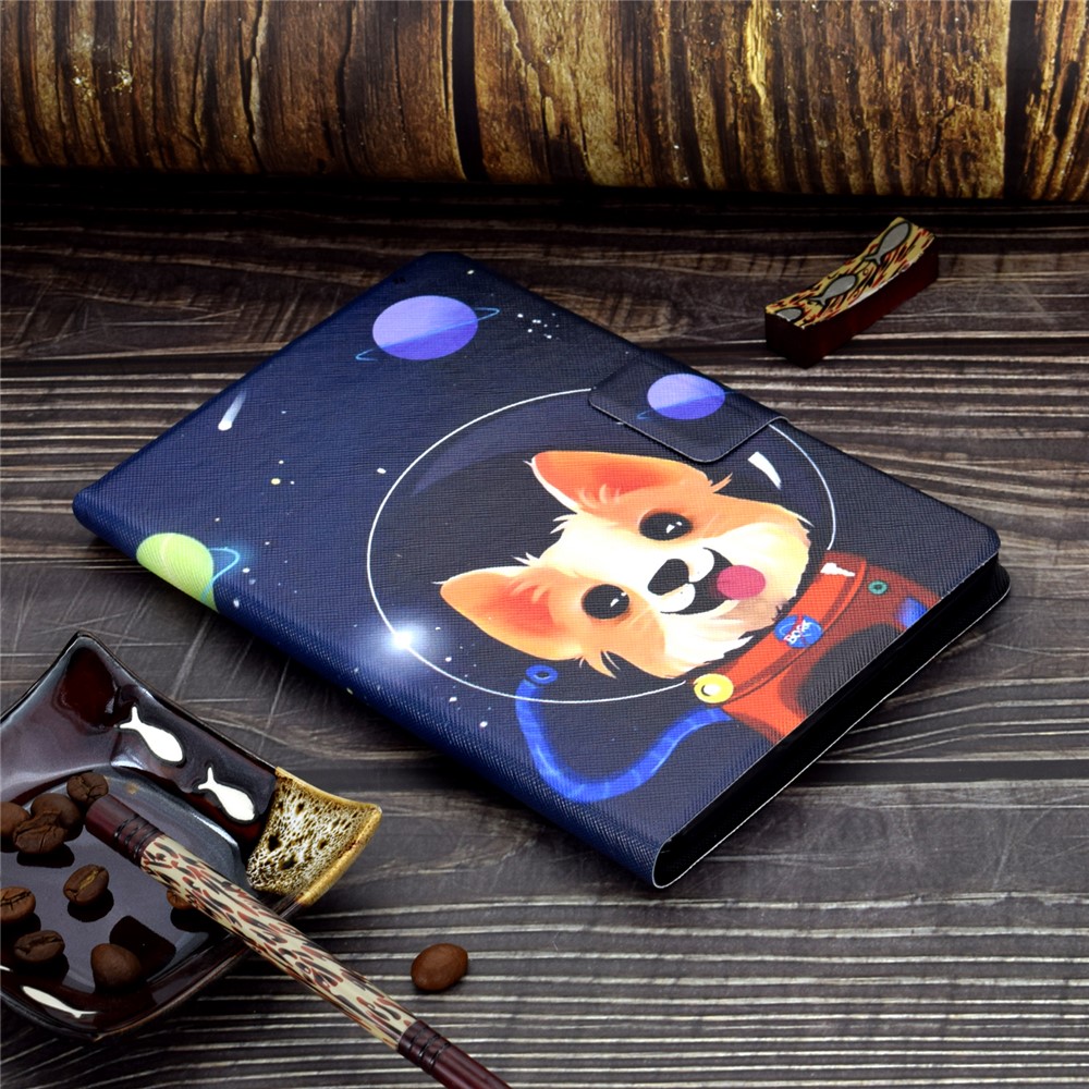 Shock-proof Pattern Printing Card Slot PU Leather Tablet Casing for Huawei MediaPad T5 10 - Aerospace Dog-11