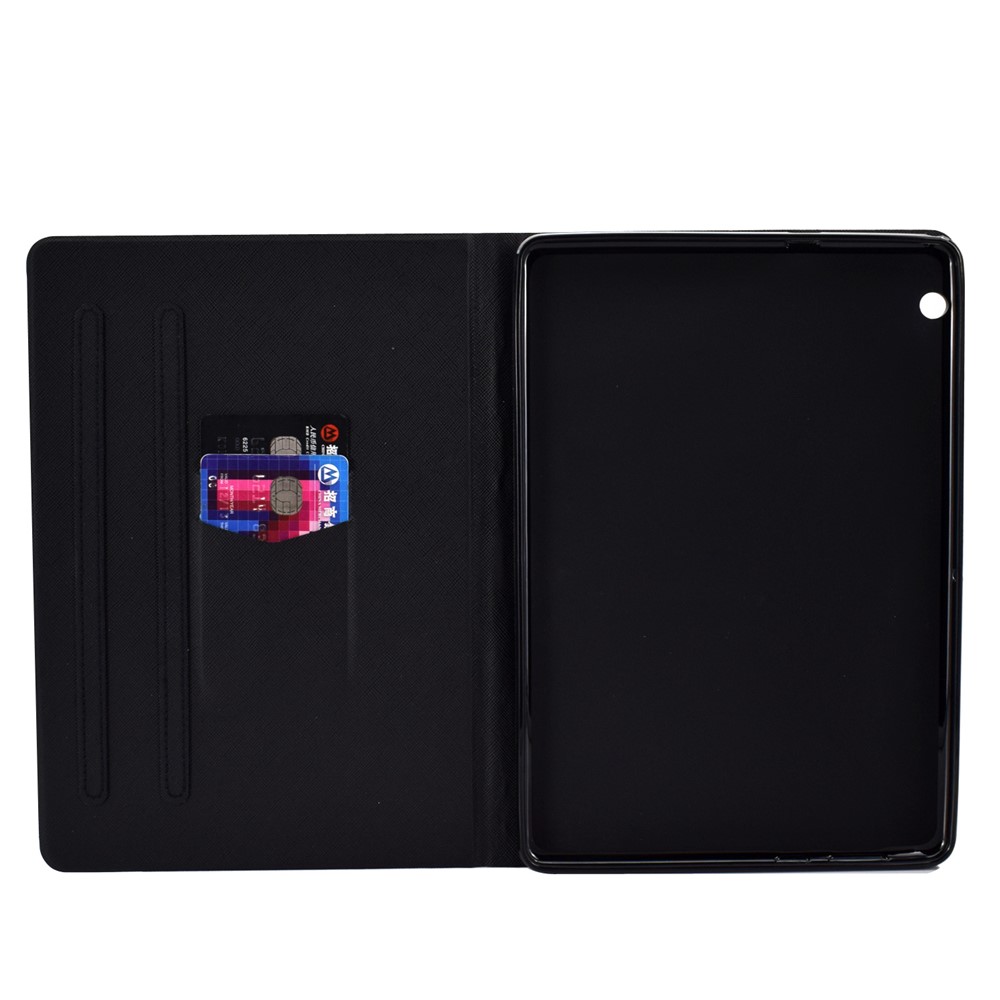 Shock-proof Pattern Printing Card Slot PU Leather Tablet Casing for Huawei MediaPad T5 10 - Aerospace Dog-7