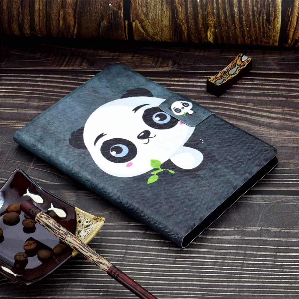 Shock-proof Pattern Printing Card Slot PU Leather Tablet Casing for Huawei MediaPad T5 10 - Cute Panda-11