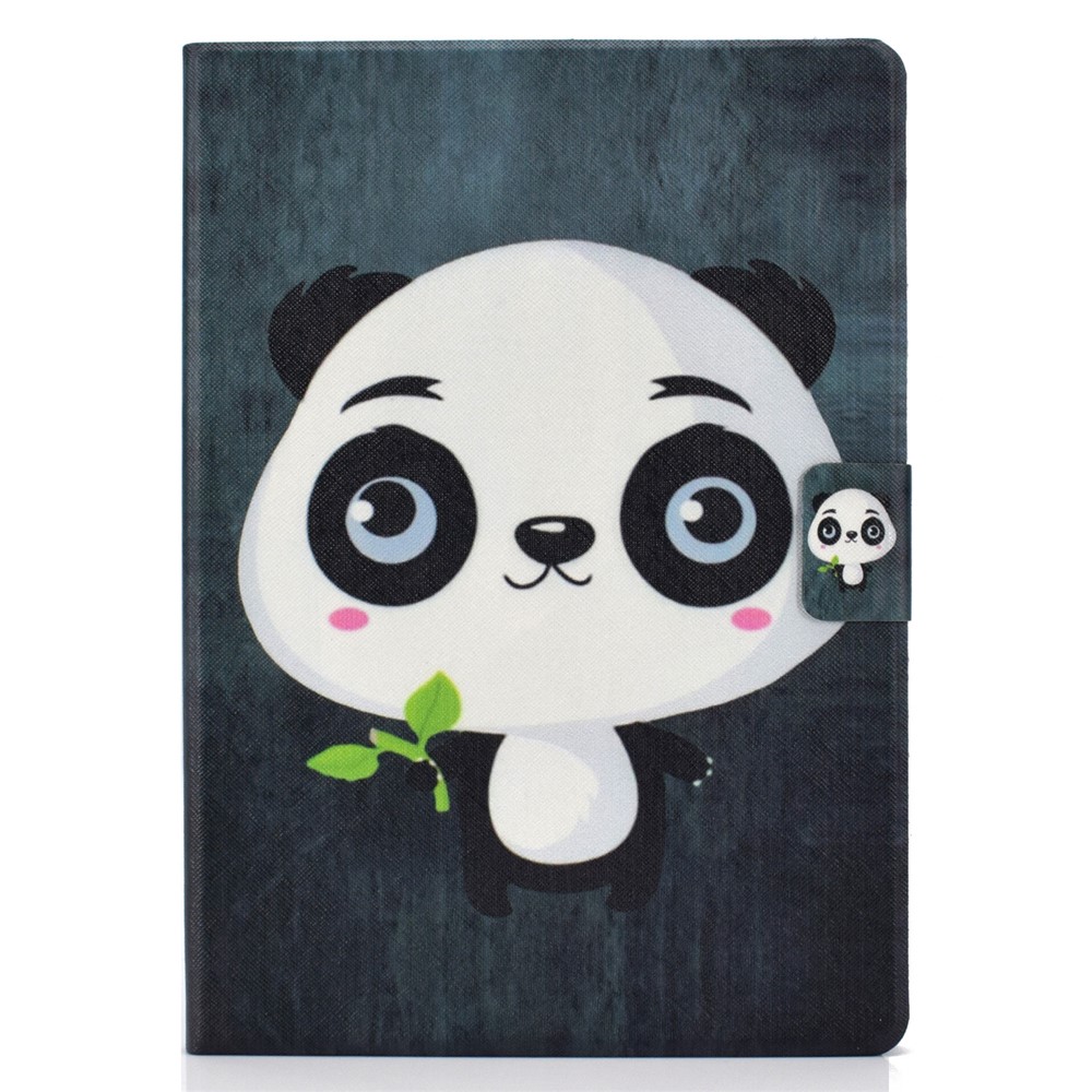 Shock-proof Pattern Printing Card Slot PU Leather Tablet Casing for Huawei MediaPad T5 10 - Cute Panda-2