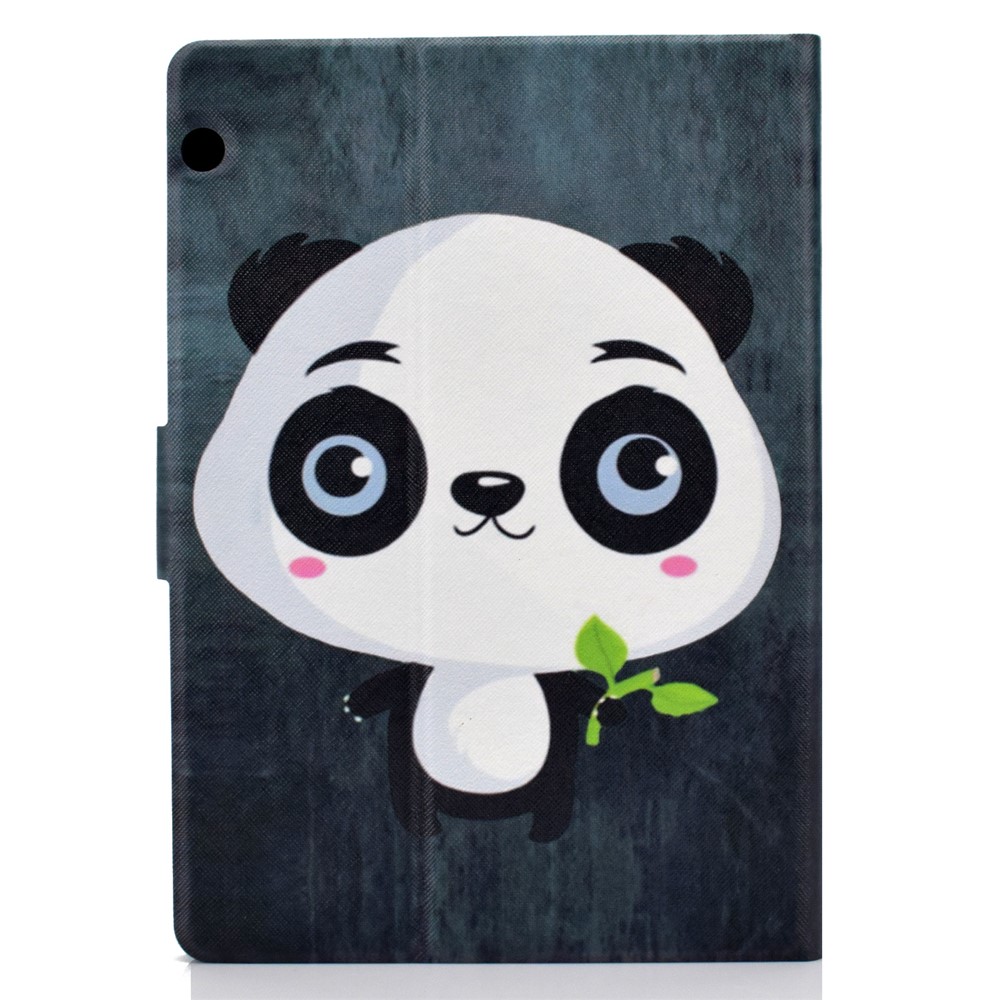 Shock-proof Pattern Printing Card Slot PU Leather Tablet Casing for Huawei MediaPad T5 10 - Cute Panda-3