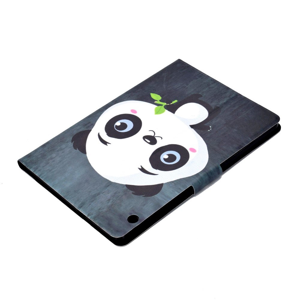 Shock-proof Pattern Printing Card Slot PU Leather Tablet Casing for Huawei MediaPad T5 10 - Cute Panda-6